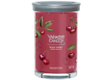 Yankee Candle Black Cherry - Ripe cherry scented candle Signature Tumbler large glass 2 wicks 567 g