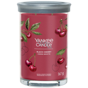 Yankee Candle Black Cherry - Ripe cherry scented candle Signature Tumbler large glass 2 wicks 567 g