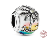 Sterling silver 925 Summer vacation - sunset, travel bracelet bead