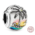 Sterling silver 925 Summer vacation - sunset, travel bracelet bead