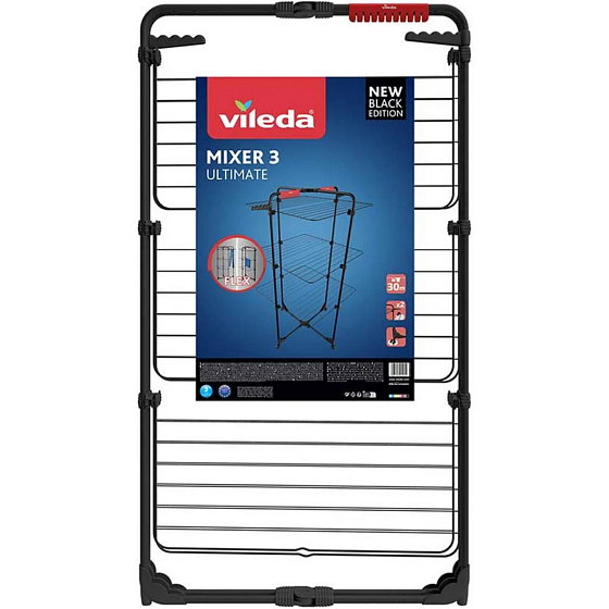 Vileda Mixer 3 Ultimate standing clothes dryer, drying area 30 m, black