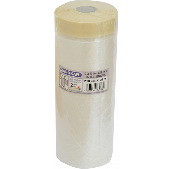 Spokar CQ foil with paper tape, 210 cm × 20 m