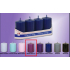 Lima Candle smooth medium violet cylinder 40 x 70 mm 4 pieces