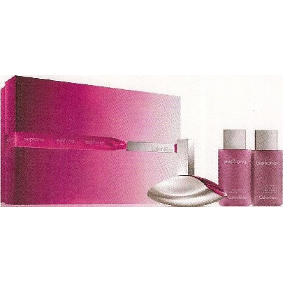 Calvin Klein Euphoria perfumed water 100 + body lotion 100 ml + shower gel 100 ml, gift set