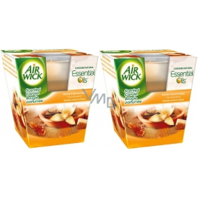 Air Wick Essential Oils Infusion Vanilla & Brown Sugar scented candle in glass 2 x 105 g