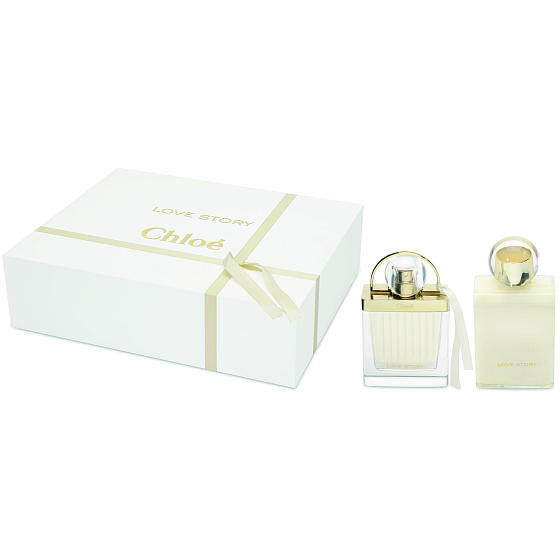 Chloé Love Story perfumed water 50 ml + body lotion 100 ml, gift set