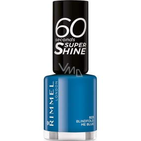 Rimmel London 60 Seconds Super Shine Nail Polish nail polish 823 Blindfold Me Blue 8 ml