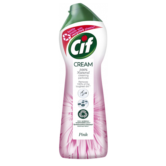 Cif Cream Pink Flower abrasive cleaning liquid sand 250 ml