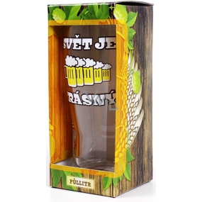 Albi Beer League Beer mug in a box The world is beautiful 0.5 l