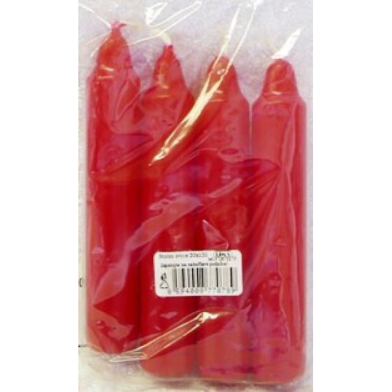 Lima Table candle red 20 x 120 mm 4 pieces