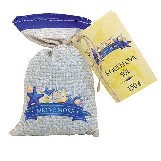 Bohemia Gifts Dead Sea, Seaweed and Salt Extract, Bath Salt in a Linen Bag 150 g