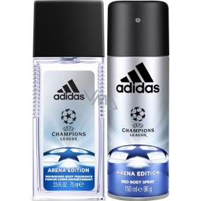 Adidas UEFA Champions League Arena Edition deodorant spray for men 150 ml + perfumed deodorant glass 75 ml, duopack