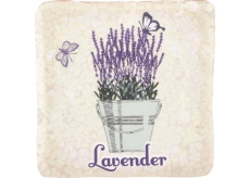Bohemia Gifts & Cosmetics Lavender květináč s motýly dekorativní kachlík 10 x 10 cm