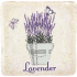 Bohemia Gifts Lavender flowerpot with butterflies decorative tile 10 x 10 cm