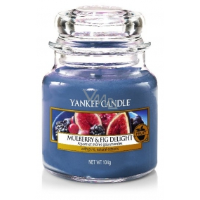 Yankee Candle Mulberry & Fig Delight - Delicious mulberry and figs scented candle Classic small glass 104 g