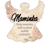 Albi Hanging plaque angel Mom 9 x 10 cm