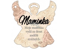 Albi Hanging plaque angel Mom 9 x 10 cm