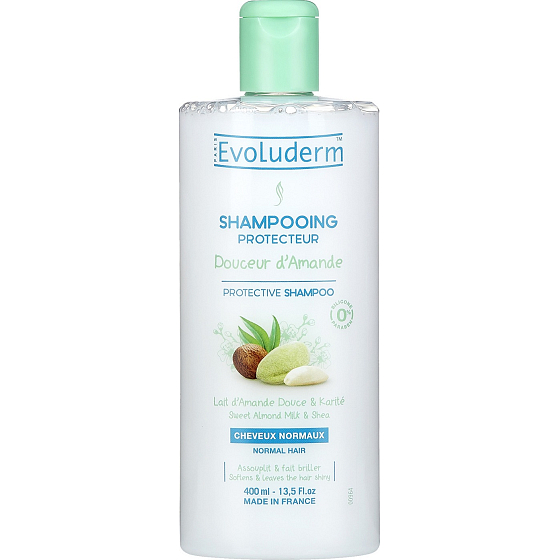 Evoluderm Douceur Amande protective shampoo for normal hair with almond milk 400 ml