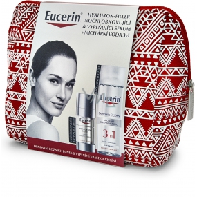 Eucerin Hyaluron-Filler Night Refreshing and Filling Serum 30 ml + DermatoClean 3in1 micellar cleansing water 200 ml + etui, cosmetic set
