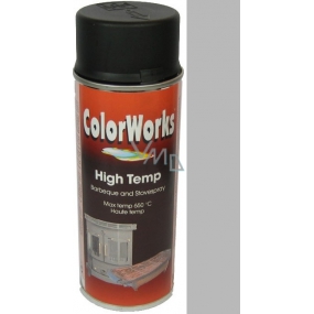 Color Works High Temp 918551 silver heat-resistant varnish for surfaces 400 ml