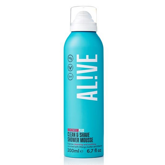 Alive Magnesium Plus magnesium cleansing and shaving foam for the body 200 ml