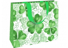Nekupto Gift paper bag luxury 30 x 23 x 12 cm Four-leaf clover 2043 L - LFL