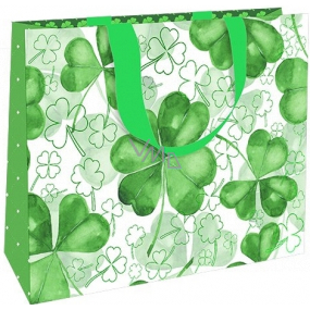 Nekupto Gift Paper Bag Luxury 30 x 23 x 12 cm Four-leaf Clover 2043 L - LFL