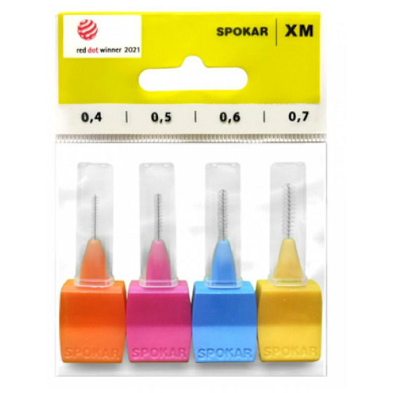 Spokar XM 0,4 - 0,7 mm interdental brushes set mix 4 pieces