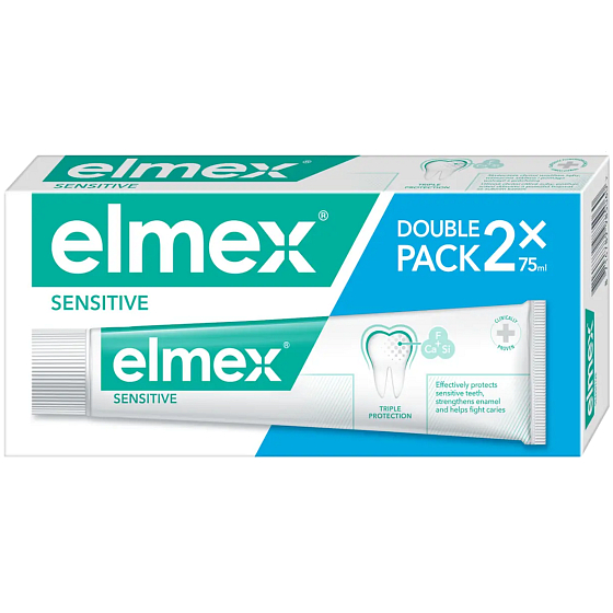 Elmex Sensitive Triple Protection Toothpaste 2 x 75 ml
