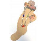 Albi Foot Jewellery Colored beads with rhinestones 1 piece