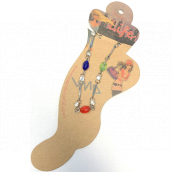 Albi Foot Jewellery Colored beads with rhinestones 1 piece