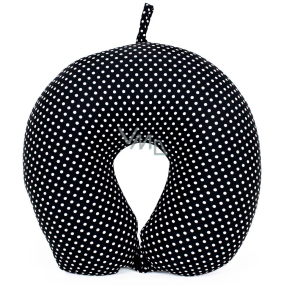 Albi Travel pillow Black with white polka dots 30 x 28 x 10 cm