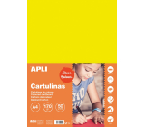 Apli Colored papers A4 Fluo yellow 170 g 50 sheets