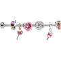 Sterling silver 925 Ice cream cone, bracelet pendant, food and drink