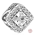 Charm Sterling silver 925 Geometric glow bead on bracelet symbol