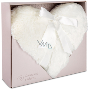 Albi Plush pillow Heart white in box
