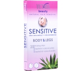 Victoria Beauty Sensitive depilatory wax bands for body and legs 20 pieces and wipes 2 pieces