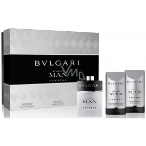 Bvlgari Bvlgari Man Extreme eau de toilette 60 ml + shower gel 75 ml + aftershave 75 ml, gift set