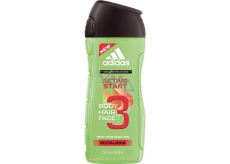 Adidas Active Start 3 in 1 shower gel for body, face and hair for men 250 ml