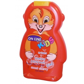 On Line Kids Cherries 2in1 shower gel and hair shampoo for children 250 ml