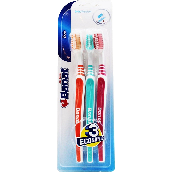 Banat Trio Medium medium toothbrush 3 pieces