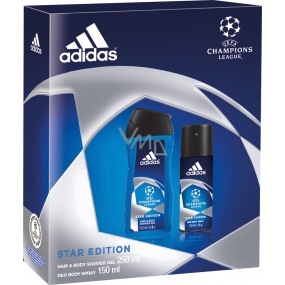 Adidas UEFA Champions League Star Edition II deodorant spray 150 ml + shower gel 250 ml for men