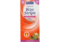 Beauty Formulas Argan Oil Wax Strips depilatory straps for legs and body 20 pieces