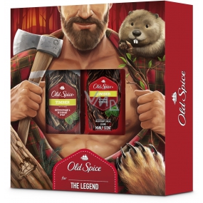 Old Spice Timber with Mint 250 ml shower gel + 150 ml deodorant spray, cosmetic set for men