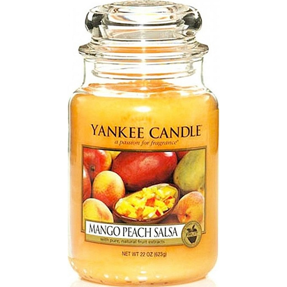 Yankee Candle Mango Peach Salsa - Mango and Peach Salsa scented candle Classic large glass 623 g