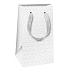 Ditipo Gift paper bag 12 x 20 x 8 cm white, gray ornaments