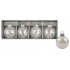 Set of 4 cm Glittering Glass Baubles, 4 pieces