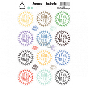 Arch Home Labels Home Labels Stickers Hand Made Colored 12 x 18 cm