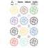 Arch Home Labels stickers Hand Made colorful 12 x 18 cm