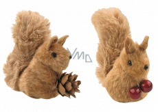 Plush squirrel brown 7 cm on clip 1 piece